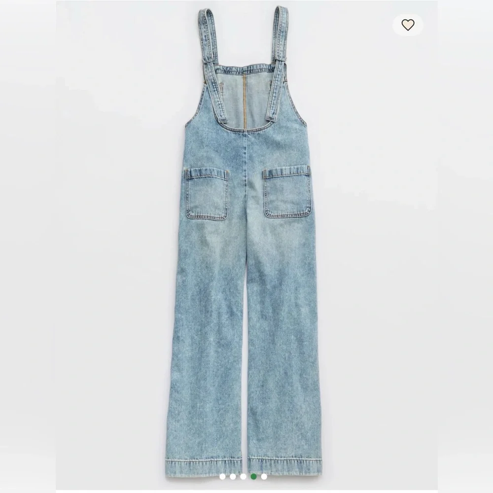 NWT Aerie Denim Overall. Size L. Retail $88. - Picture 2 of 4